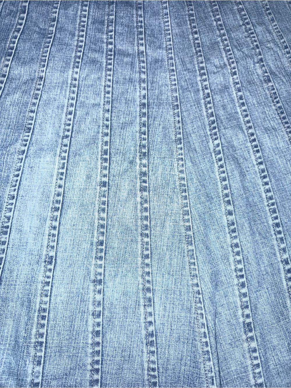 Christopher & Banks Denim A-Line Midi Skirt Size 8 Light Wash 100% Cotton EUC - Picture 5 of 8